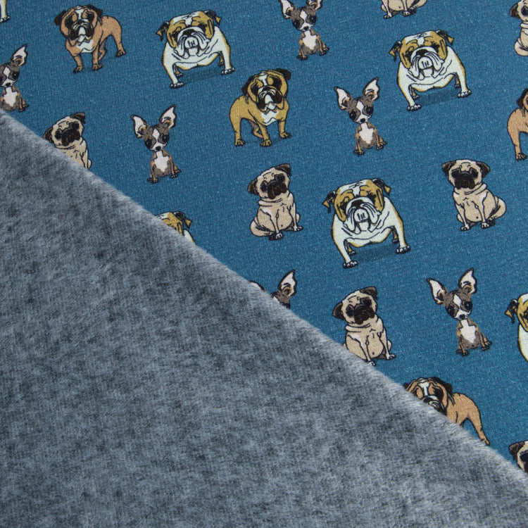 Alpenfleece Digitaldruck - freche Hundebande