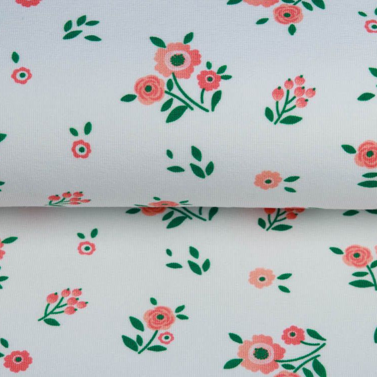 Jersey Swafing Jonne - Blumen - weiß