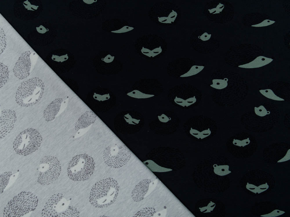 Jersey Swafing Little Fella by Bienvenido Colorido - Igel-Familie - nachtblau