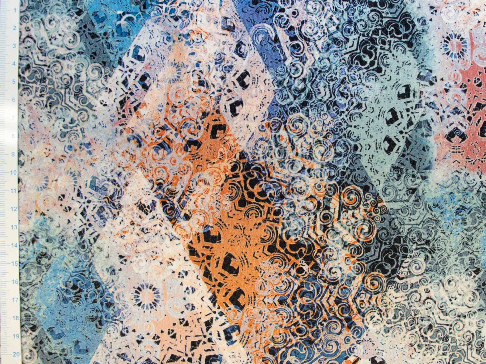 Velours Stretch Digitaldruck - Mandala