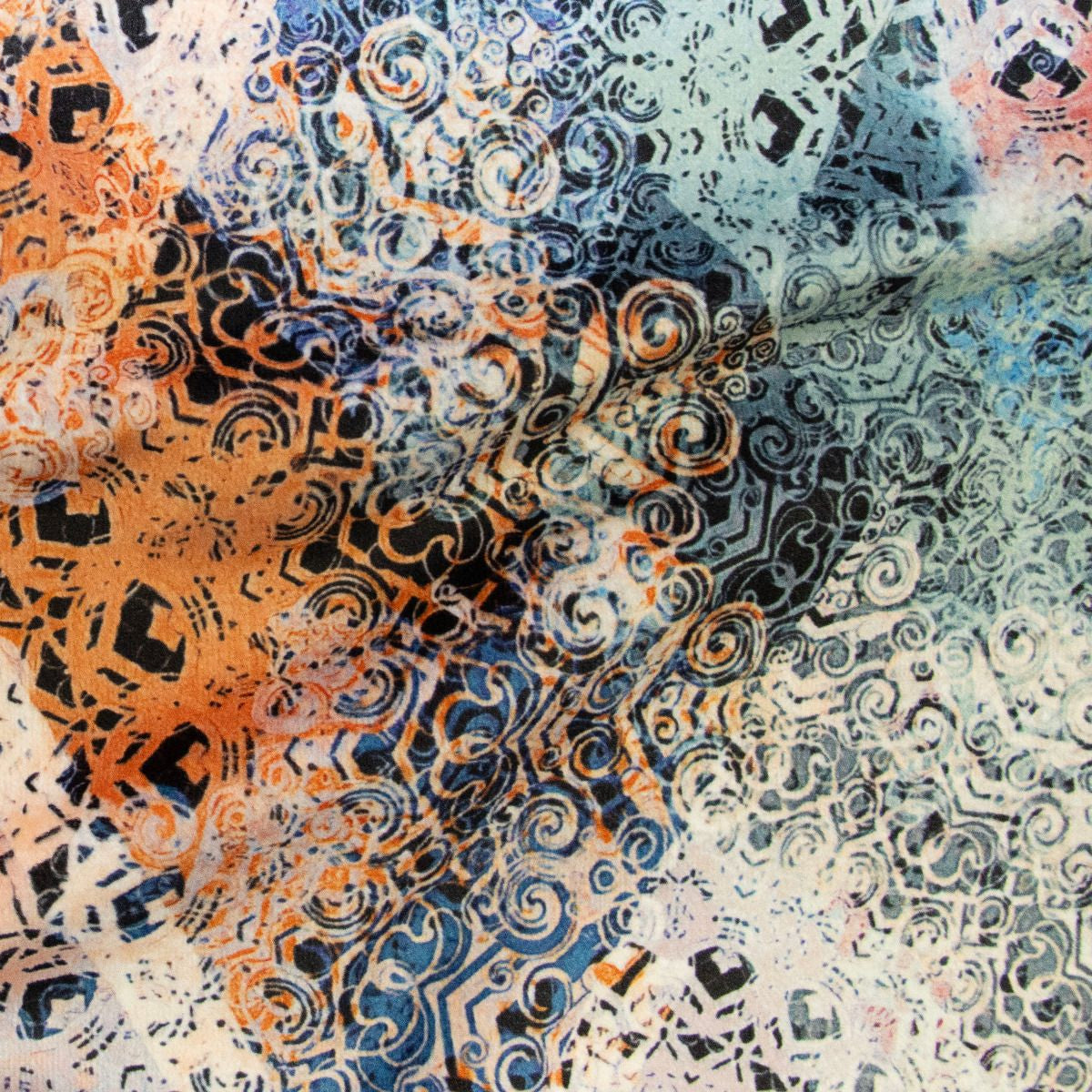 Velours Stretch Digitaldruck - Mandala