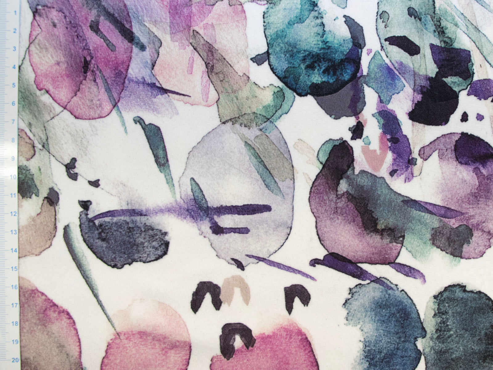 Velours Stretch Digitaldruck - Abstrakte Blumen