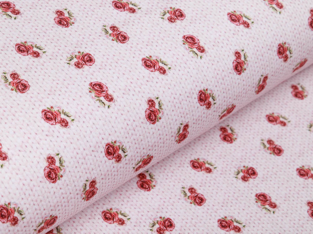 Sweat French Terry Digitaldruck Paris my Pearl City Stenzo - Rosen auf Strickoptik