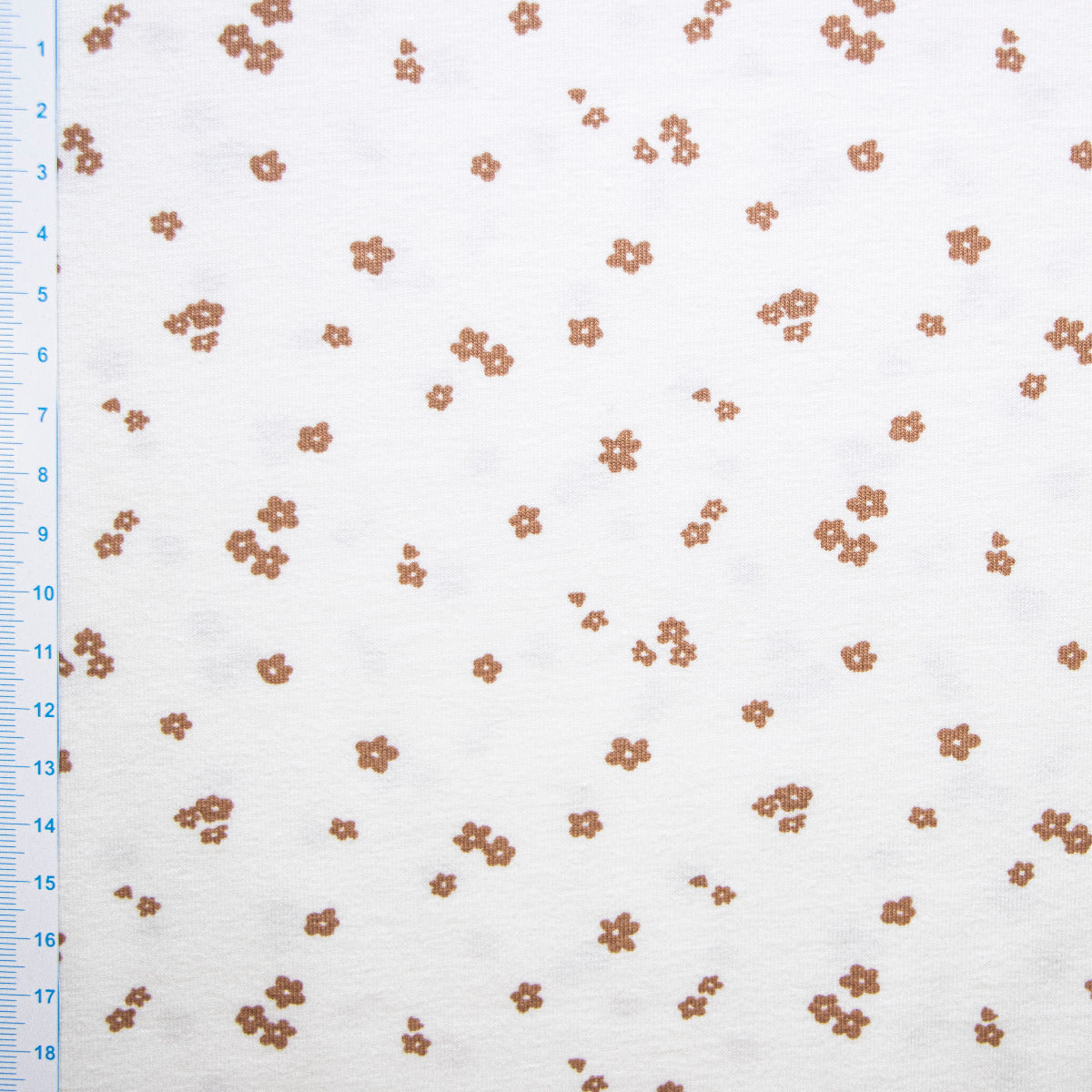 Jersey -kleine Blümchen - Wollweiß