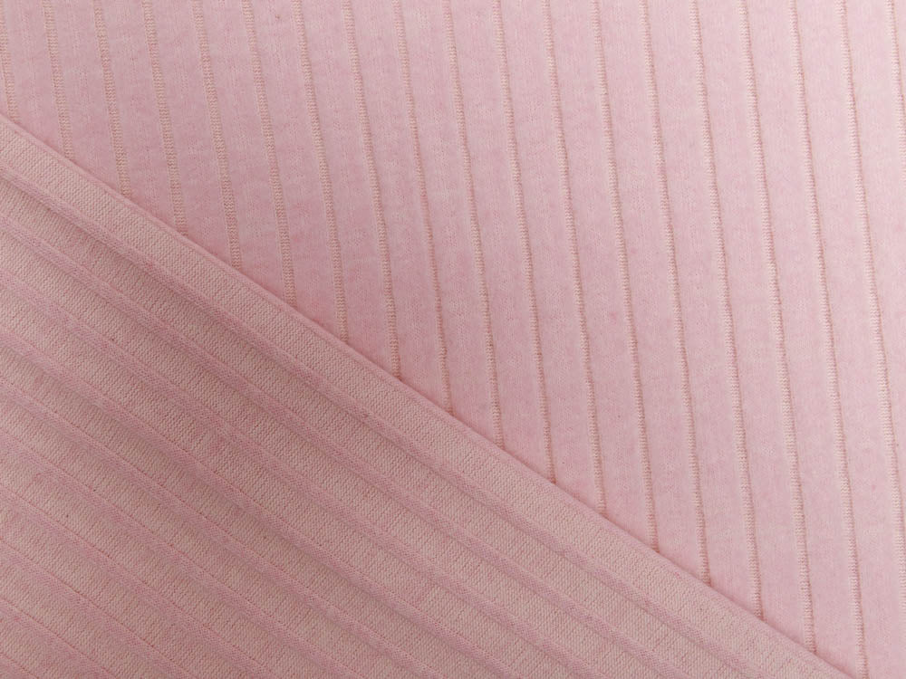Recycled Jersey Ribstrick - Rippen - meliert rosa