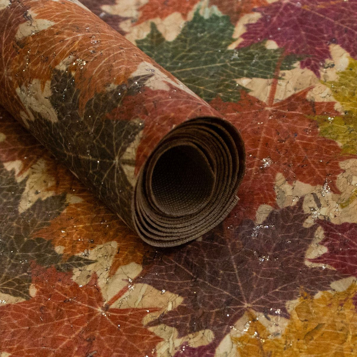 Kork Coupon ca. 50 cm x 67 cm - Herbstblätter