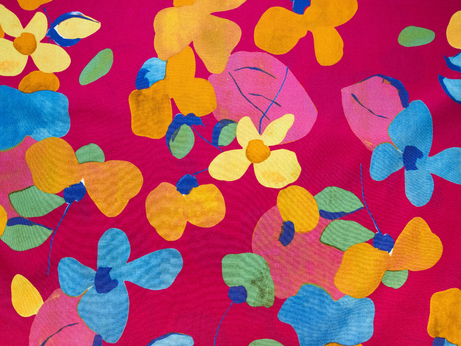 Webware Popeline Baumwolle Stoff - Blumen