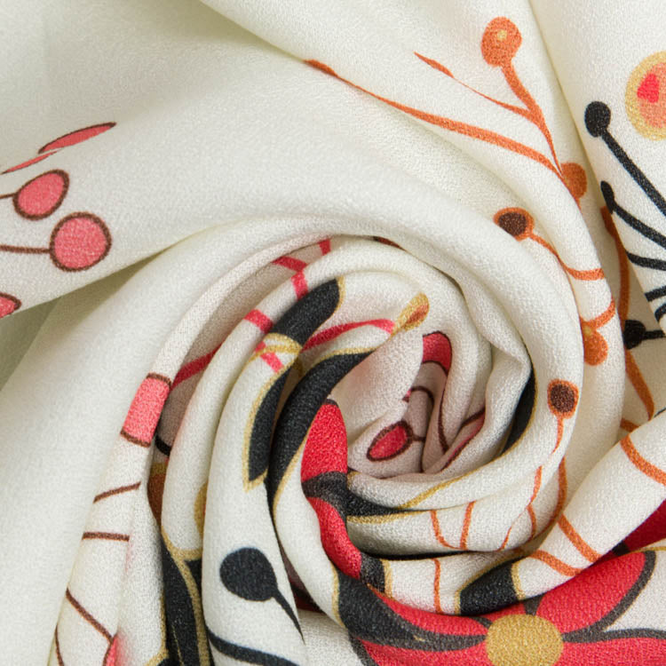 Webware Viskose Swafing Palina - Blumenstrauß und Pusteblumen - weiß