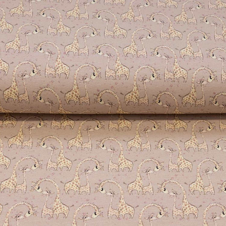 Jersey Digitaldruck - Giraffenmama und Kind