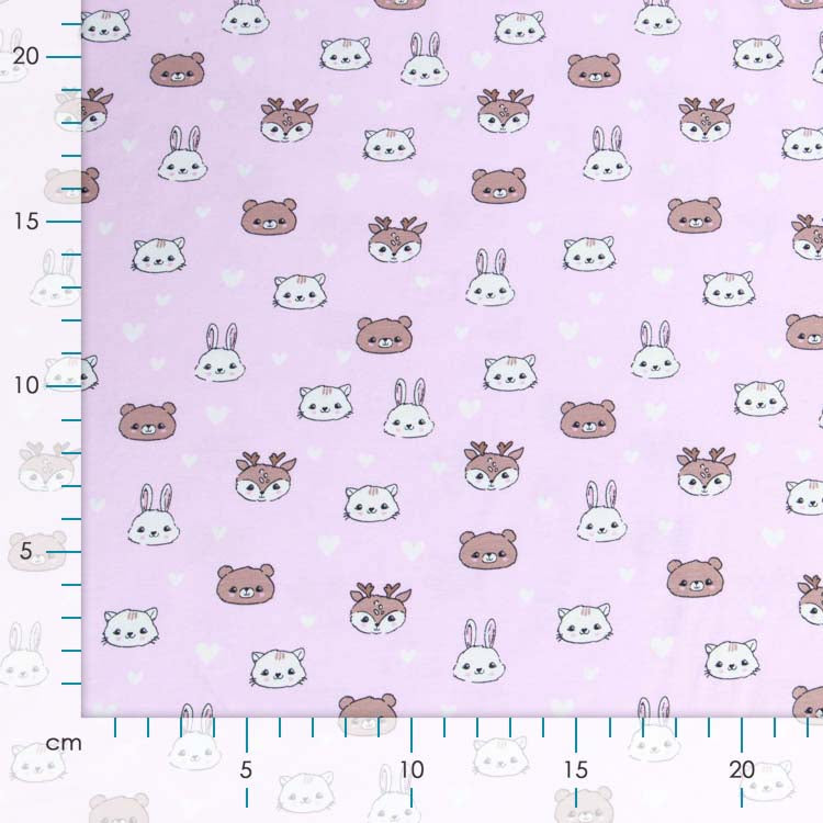 Jersey - putzige Tiergesichter und Herzen