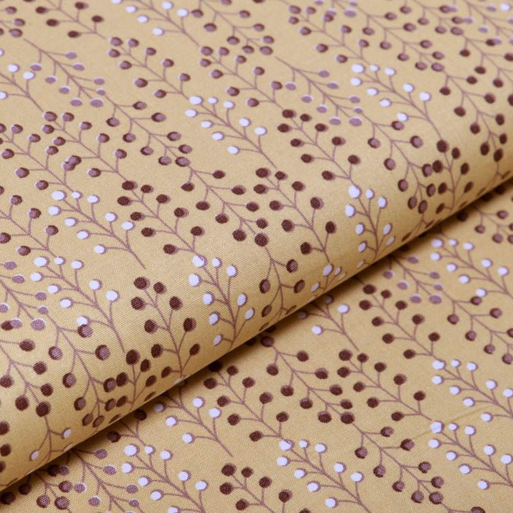 Webware Popeline Baumwolle - Eukalyptus - ocker