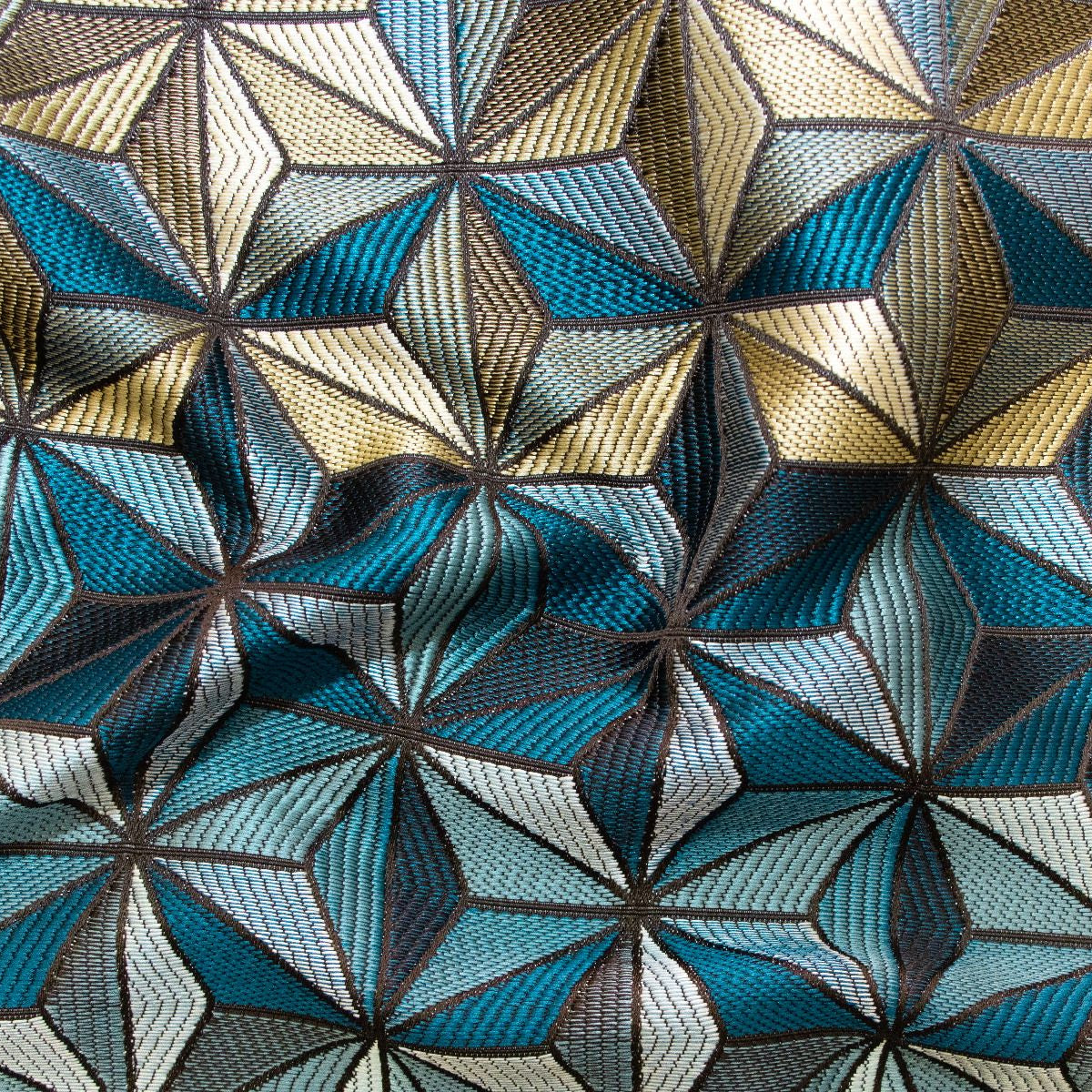 Premium Polster-, Deko- u. Taschenstoff - 3D Geometrisches Muster - Jacquard