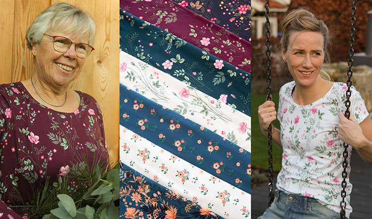 Jersey Swafing Jonne - tropische Blüten - weiß