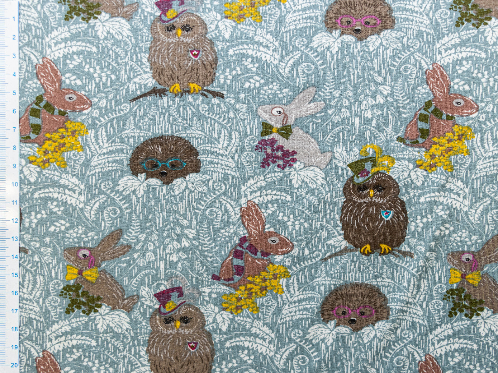 Jersey Sousbois - verkleidete Waldtiere und Zweige - altmint