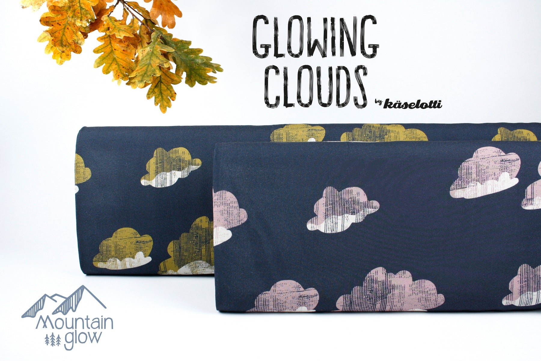 Webware Viskose Swafing Glowing Clods by Käselotti - schraffierte Wolken