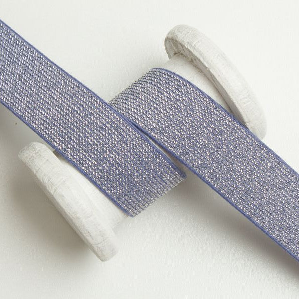Breites Gummiband mit Glitzer 25mm