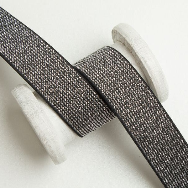 Breites Gummiband mit Glitzer 25mm