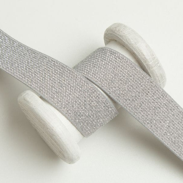 Breites Gummiband mit Glitzer 25mm