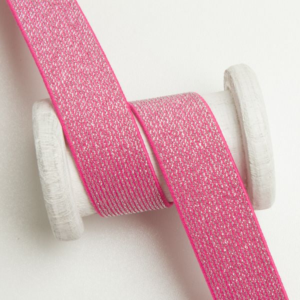 Breites Gummiband mit Glitzer 25mm