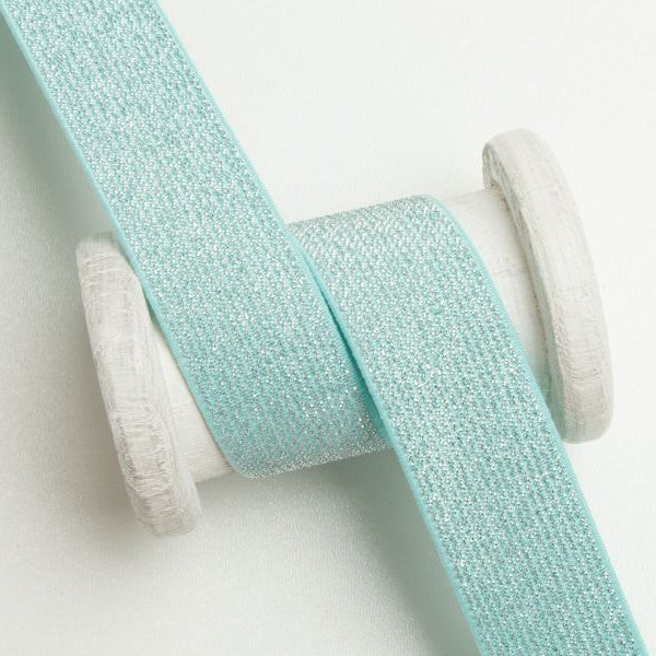 Breites Gummiband mit Glitzer 25mm