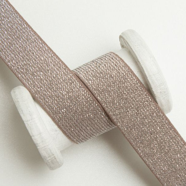Breites Gummiband mit Glitzer 25mm