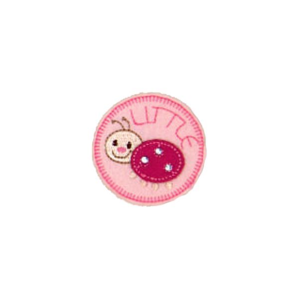 Applikation zum Aufbügeln ca. 4,5x4,5cm - Marienkäfer - rosa