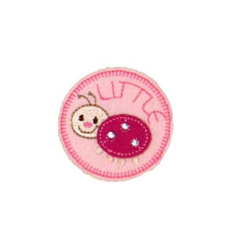 Applikation zum Aufbügeln ca. 4,5x4,5cm - Marienkäfer - rosa