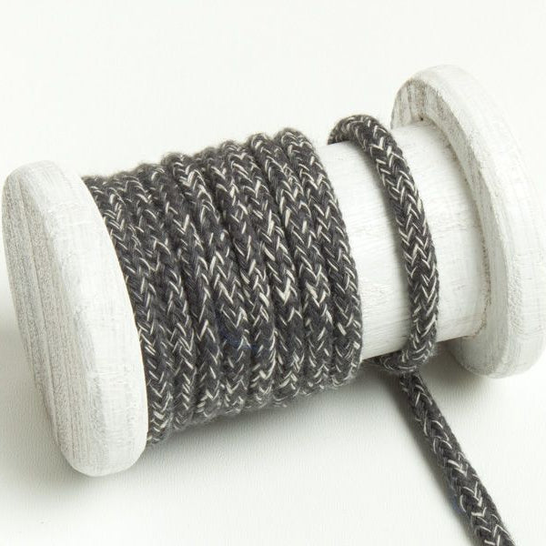 Runde Baumwoll Kordel / Band Hoodie / Kapuze Ø 5 mm meliert