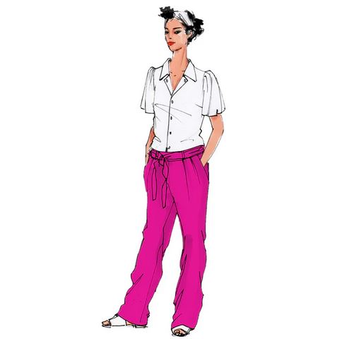 Papierschnittmuster Bundfaltenhose Kira