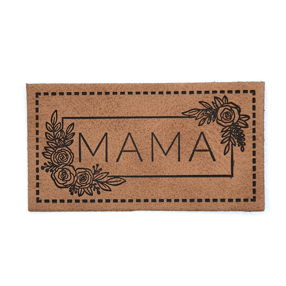 Jessy Sewing Kunstleder-Label "Mama" - braun