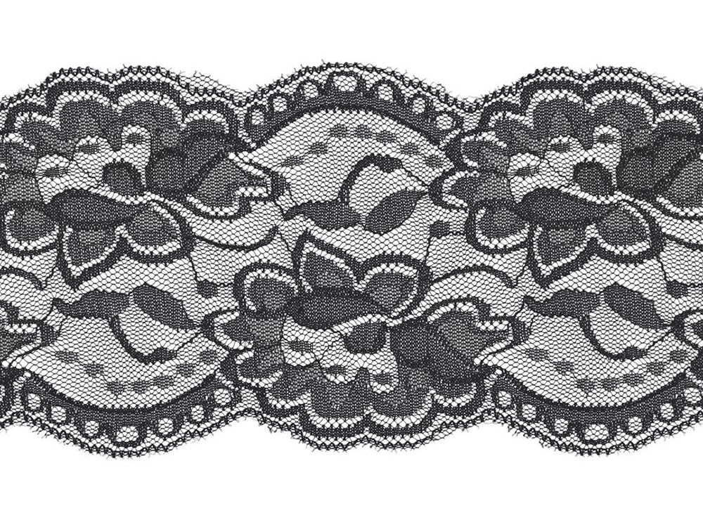 Elastische Spitze Band 100 mm - Blumen