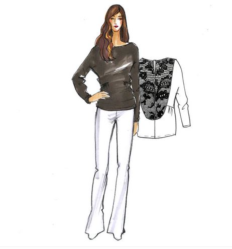 Papierschnittmuster Fledermausärmel Shirt Leela