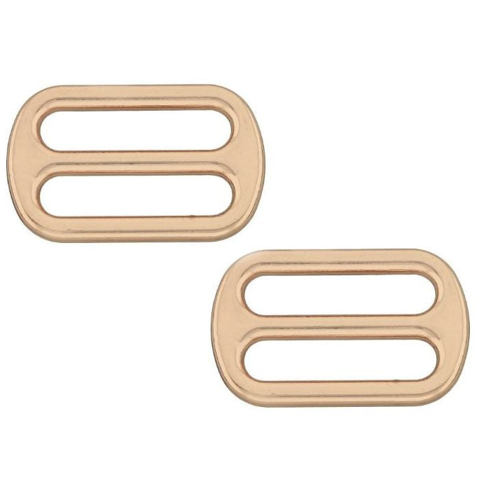 Leiterschnalle Metall 2 Stück schmal - roségold