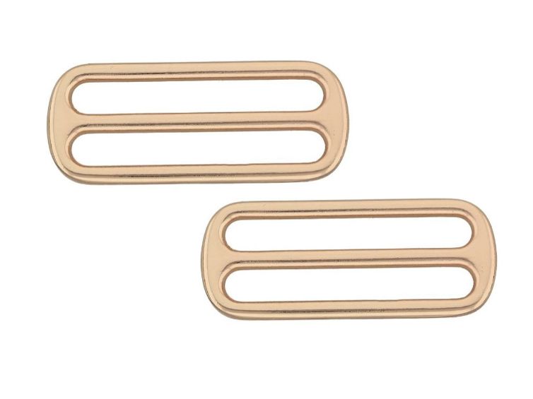 Leiterschnalle Metall 2 Stück schmal - roségold