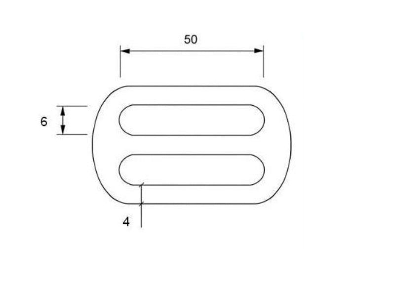 Leiterschnalle Metall 2 Stück schmal - roségold