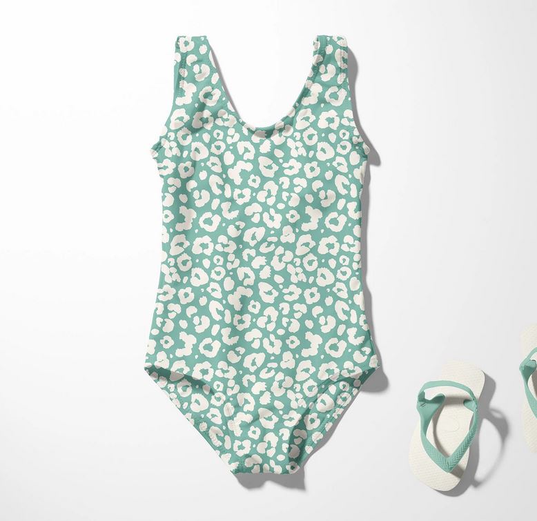 Swimwear Jersey Badestoff UPF 50 - Leomuster - Altgrün