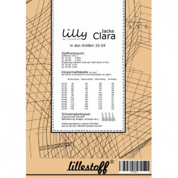 lillestoff Papierschnittmuster - Jacke "Clara"