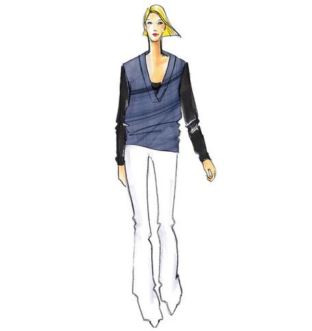 Papierschnittmuster Langarmshirt Luna