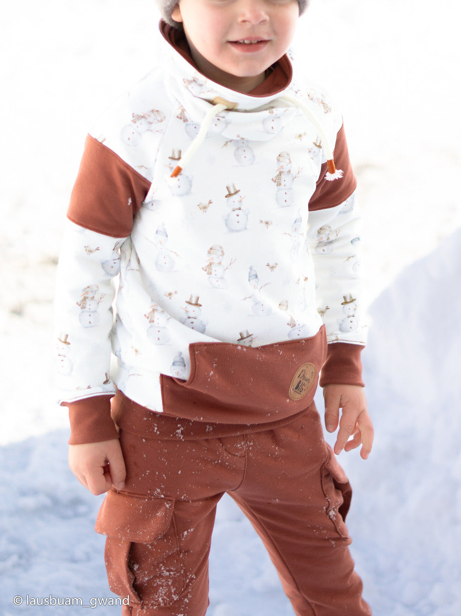 Angerauter Sweat Swafing - Beyond Nordic by Christiane Zielinski - Schneemänner