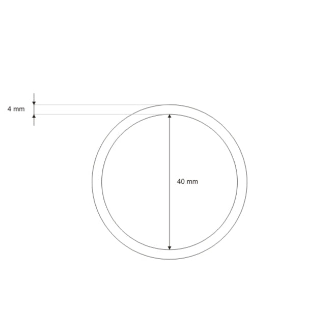 O-Ring Rundring Metall 2 Stück - schwarz matt