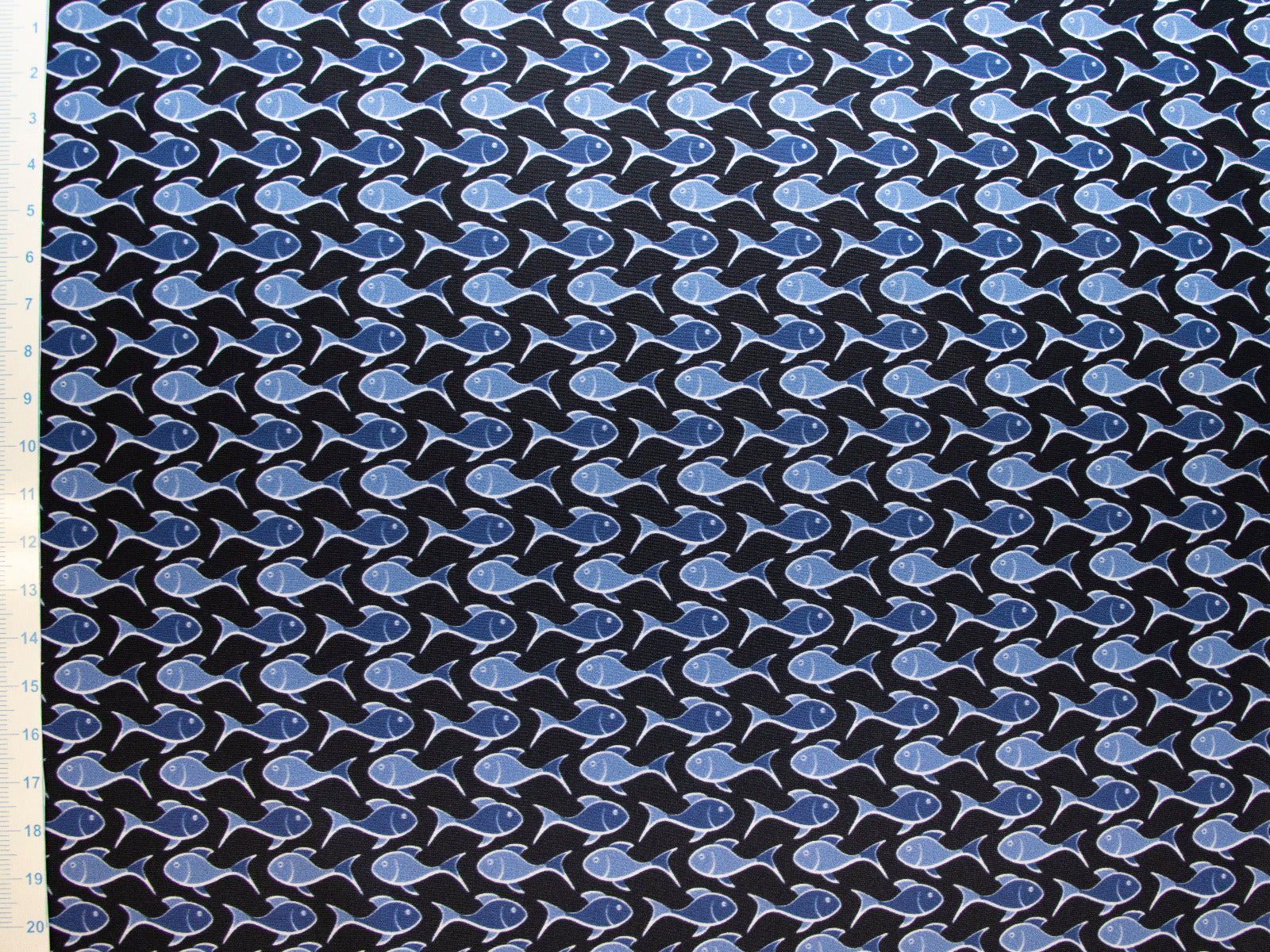 Swimwear Jersey Badestoff - Fische - blau