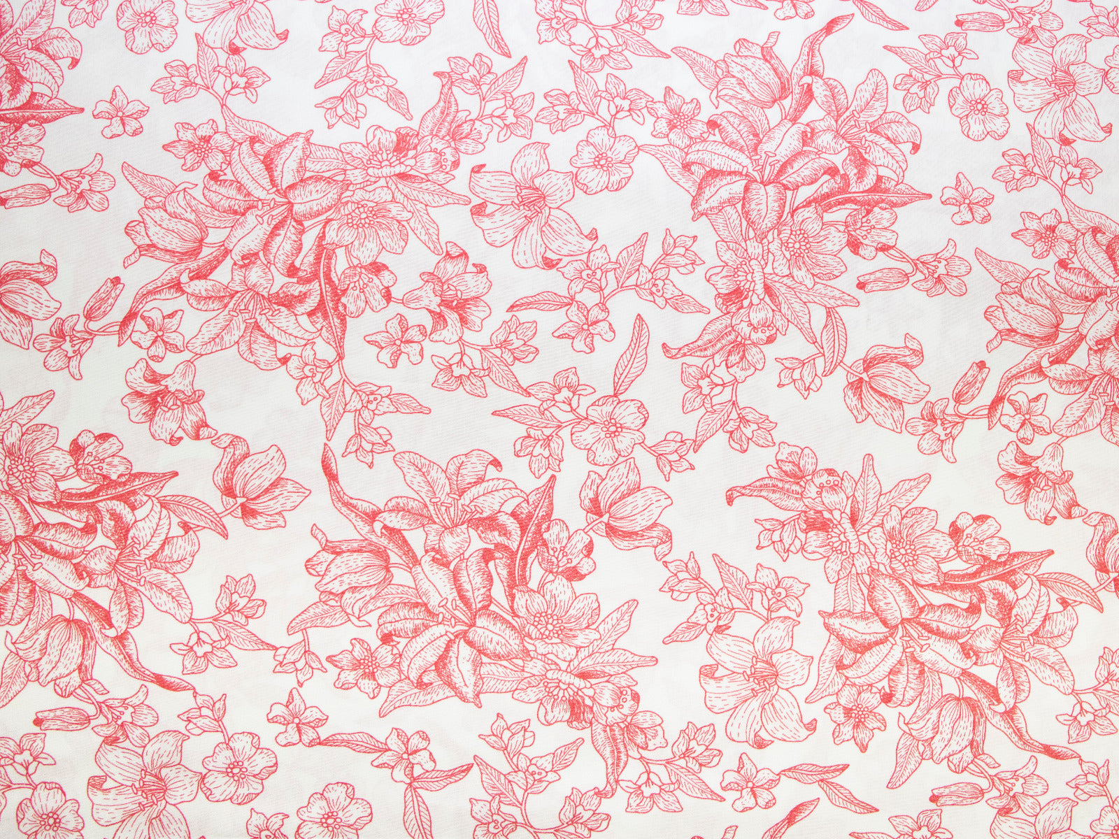 Webware Baumwolle - Blümchen - weiß - pink