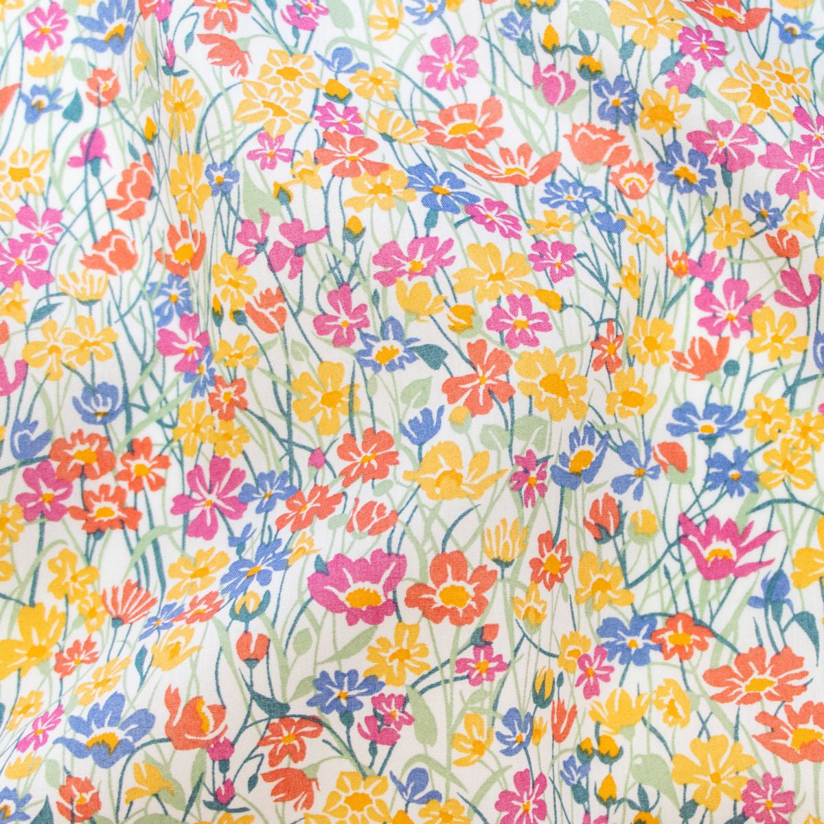 Bio-BW gewebt-Tana Lawn™-seidenartig-luxuriös - Liberty Fabrics - Meadowland - weiß