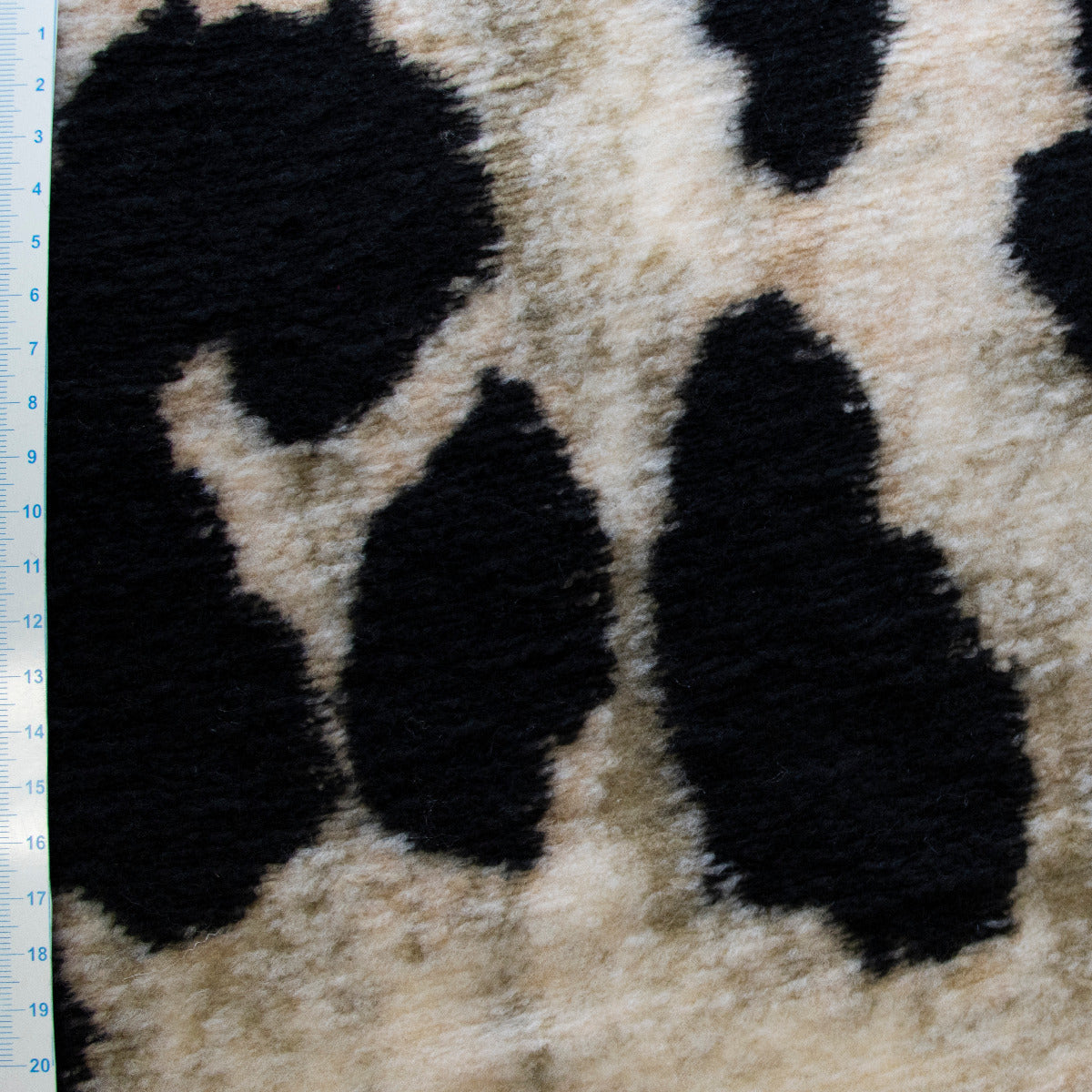 Fellimitat Fleece - Animalprint - beige - schwarz