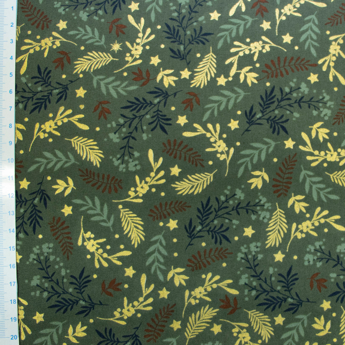 Webware Baumwolle Popeline mit Foliendruck - Weihnachten