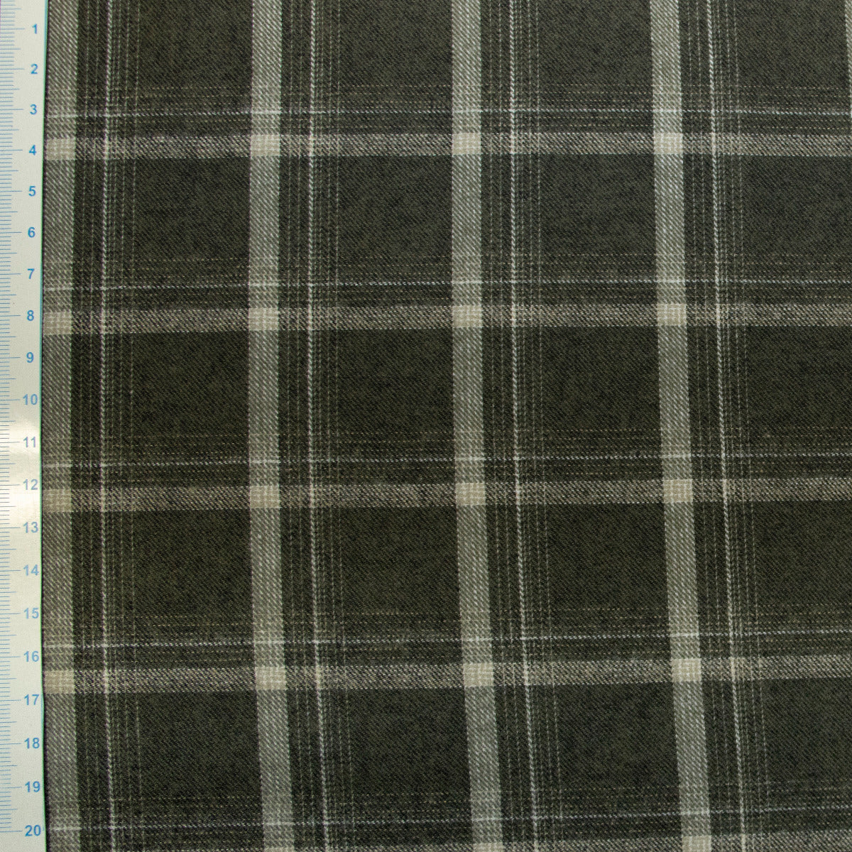 Baumwoll Flanell "Maverick" Swafing - Karomuster - olivgrün