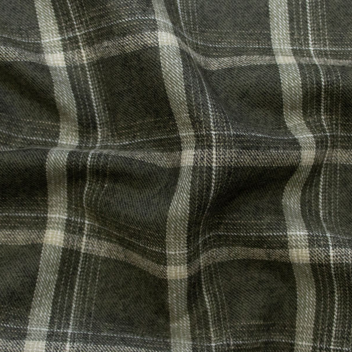 Baumwoll Flanell "Maverick" Swafing - Karomuster - olivgrün