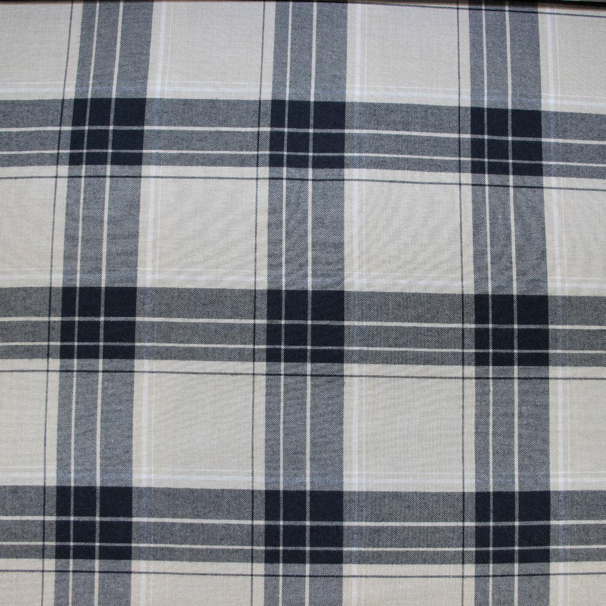 Baumwoll Flanell - Karomuster - helles beige