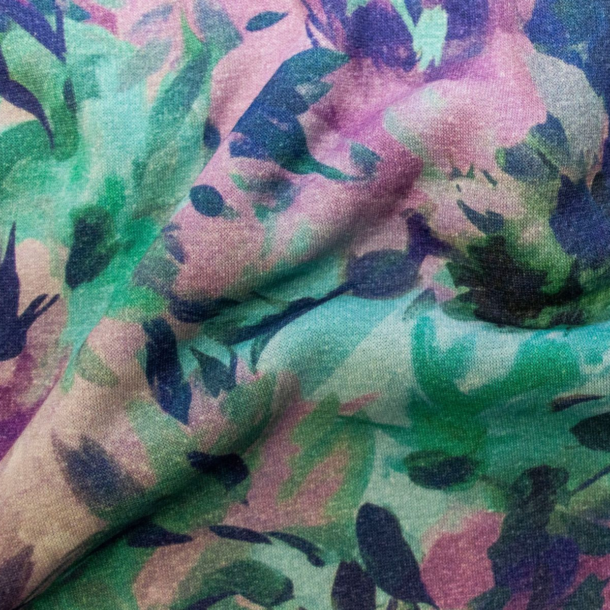 Alpenfleece Digitaldruck - Aquarell Blumen