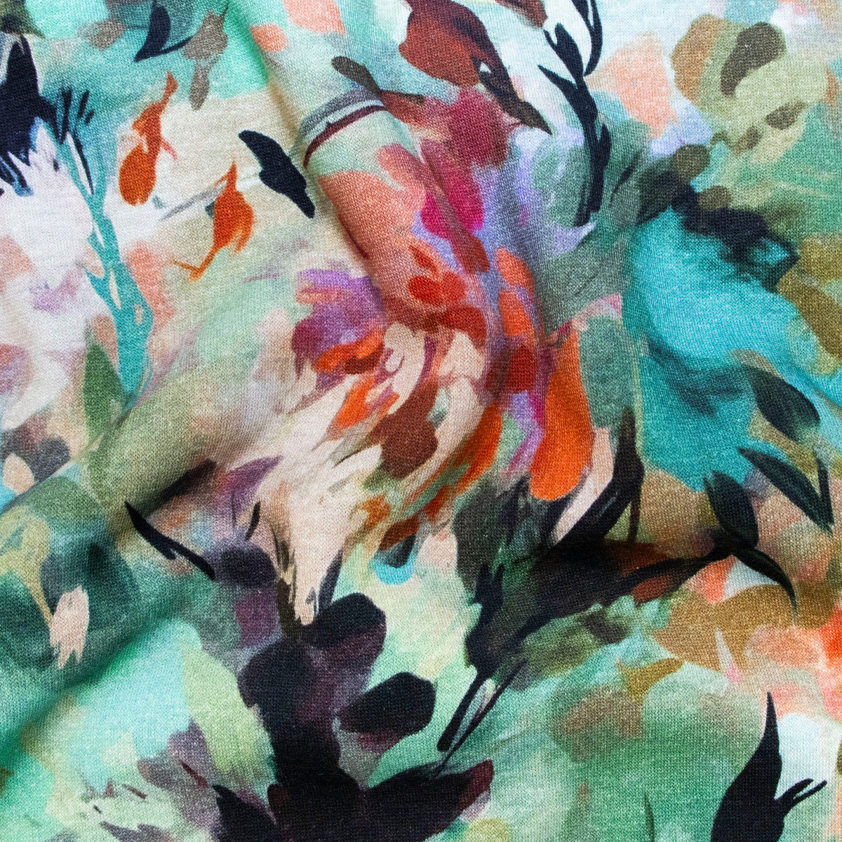 Alpenfleece Digitaldruck - Aquarell Blumen